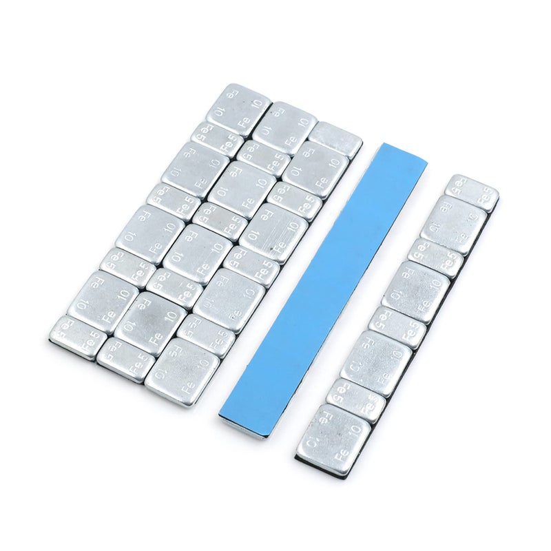 F FIERCE CYCLE 2.1oz Adhesive Back Wheel Balance Weights Strips for Motorcycle 124 x 18mm 5pcs - Image 1